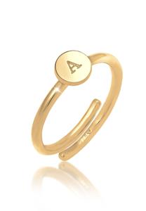 Elli Dames Letter N Cirkel Verstelbaar Basic in 925 Sterling Zilver