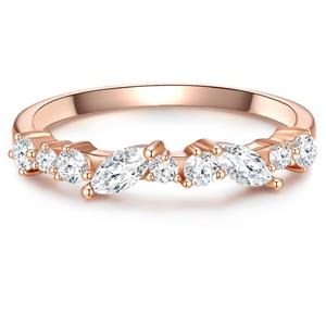Glanzstücke München Silberring roségold, Ring Sterling Silber roségold Zirkonia weiß