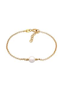 Elli Kinderen Hanger Rond Vintage met Schelp Kernparel in 925 Sterling Zilver