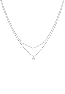 Elli Dames laagje ster hanger Astro met kristal in 925 sterling zilver