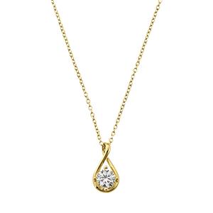 Amor Ketting met hanger voor dames, 925 Sterling zilver, zirkonia synth.