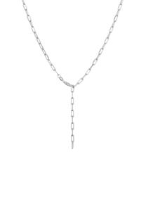 Elli Dames Y-ketting Schakels Ovaal Grof Tijdeloos in 925 sterling zilver verguld