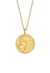 Elli Dames Zodiac Leo Coin Antieke Trend Astro in 925 Sterling Zilver