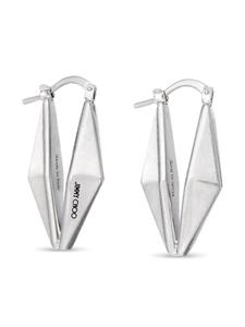 Jimmy Choo Oorbellen met gegraveerd logo - Zilver