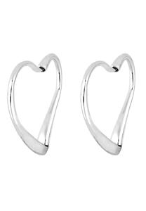 Elli Dames Creolen Hart Liefde Cadeau Idee in 925 Sterling Zilver
