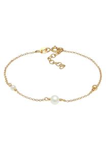 Elli Dames Elegant Verstelbaar met Zoetwater Gekweekte Parels in 925 Sterling Zilver Verguld