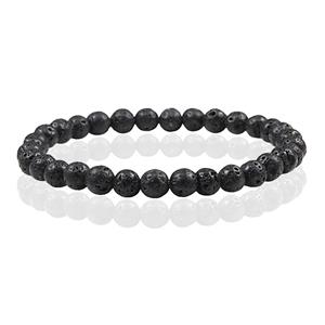 Memphis 6mm  Natuursteen Armband - Lava