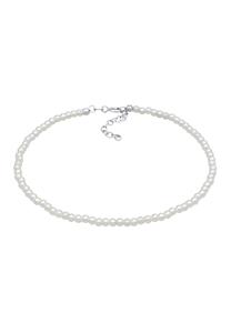 Elli Dames Enkelbandje Basis met synth. parels in 925 sterling zilver Zilver