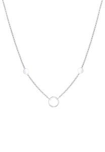 Elli damespea ketting cirkel plaat geo in 925 sterling zilver verguld Zilver