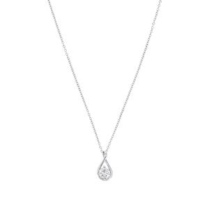 Amor Ketting met hanger voor dames, 925 Sterling zilver, zirkonia synth.