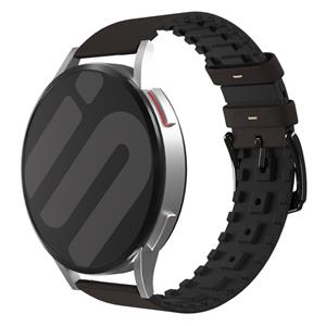 Strap-it Honor Magic Watch 2 siliconen / leren bandje (bruin)