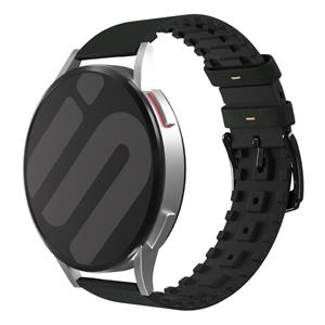 Strap-it Honor Magic Watch 2 siliconen / leren bandje (groen)