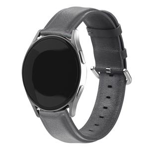 Strap-it Amazfit GTR 2 leren bandje (donkergrijs)