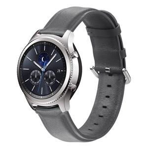 Strap-it Samsung Gear S3 leren bandje (donkergrijs)