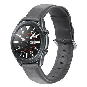 Strap-it Samsung Galaxy Watch 3 45mm leren bandje (donkergrijs)