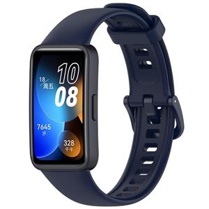 Strap-it Huawei Band 8 siliconen bandje (donkerblauw)