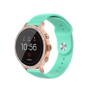 Strap-it Fossil Gen 5e - 42mm sport band (aqua)