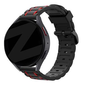 Bandz Huawei Watch 4 (Pro) sport band gestreept (zwart/rood)