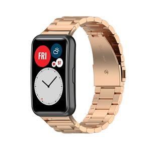 Strap-it Huawei Watch Fit stalen band (rosé goud)