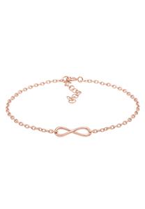 Elli Dames Infinity Symbool Delicaat Basic van Rosé verguld 925 Sterling Zilver