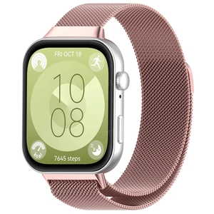 Strap-it Huawei Watch Fit 3 Milanese band (roze)