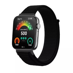 Strap-it Huawei Watch Fit 3 nylon bandje (zwart)