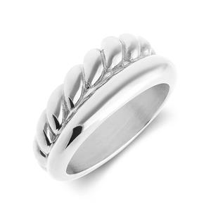 Lucardi Ring Staal - Goudkleurig