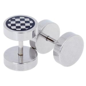 LGT JWLS Heren oorbellen Fake Ear Plug Chess