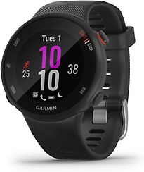 Garmin Forerunner 45S zwart met een zwarte siliconen polsband - refurbished