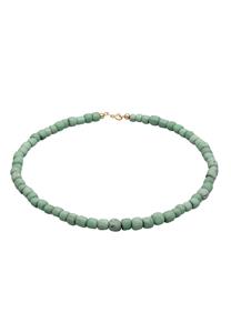 Elli Dames Choker trend basis met glazen kralen wit in 925 sterling zilver