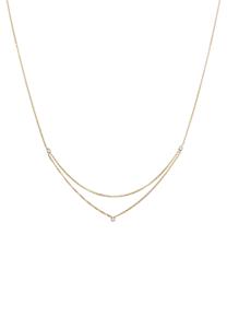 Elli Dames Basis Laag Look met Kristallen in 925 Sterling Zilver
