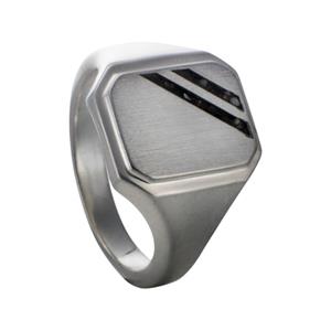 Gedenk Idee Memorialshop Ring in zilver met open askamer en 2 sierlijke lijnen in kader