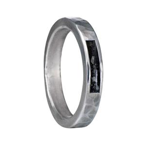Gedenk Idee Memorialshop Smalle gesmede ring met open askamer