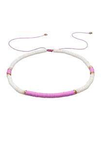 Elli Dames kralen Surfer stijl met Heishi kralen in 925 sterling zilver verguld Tweekleurig