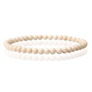 Memphis Natuursteen Armband - 4mm Fossil