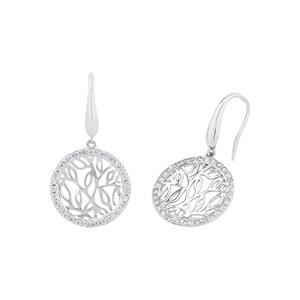 Amor Oorbellen voor dames, 925 Sterling zilver, zirkonia synth.