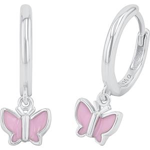 Prinzessin Lillifee hoepel oorbellen voor meisjes, 925 Sterling zilver | vlinder