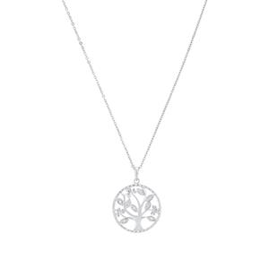 Amor Ketting met hanger voor dames, 925 Sterling zilver, zirkonia synth. | Levensboom