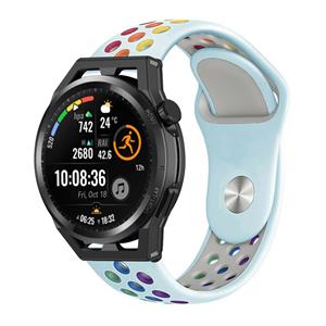 Strap-it Huawei Watch GT sport band (lichtblauw kleurrijk)