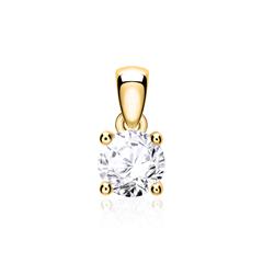 Brilladia 14 karaat gouden Diamanten hanger voor dames