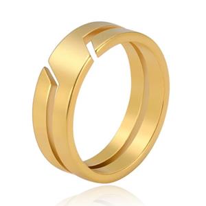 LGT JWLS Luxe  Gouden RVS Ring voor Heren - Elegant en Uniek-19mm