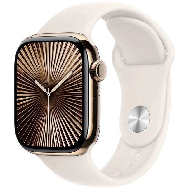 Apple Watch S10 Gold Titanium Sport Band Polarstern - S/M GPS + Cellular 42mm MX063QF/A 2024