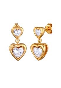 Elli Oorsteker Dames Hart Zirkonia Hartgeslepen Wit 925 Sterling Zilver Bruiloft Zilver