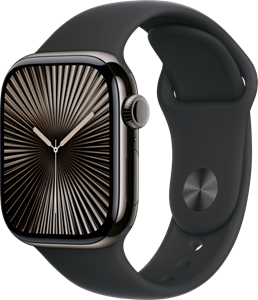 Apple Watch Series 10 GPS + Cellular 42mm Titanium Case met Sport Band - S/M Smartwatch Groen