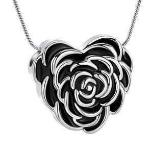 Urnwebshop RVS Ashanger Rozenhart, inclusief Slangencollier