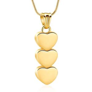 Urnwebshop As Sieraad Hartjes Goudkleur, met Slangencollier