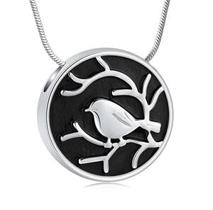 Urnwebshop RVS Ashanger Musje Zilverkleur, inclusief Slangencollier