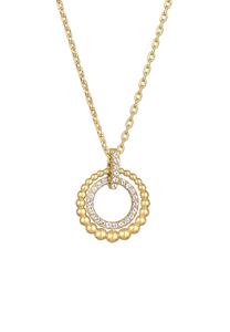 Elli Dames Hanger Cirkel Ringen Elegant Bol Zilverkleurig met Kristallen