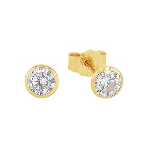Amor Oorbellen voor dames, goud 585, zirkonia synth.