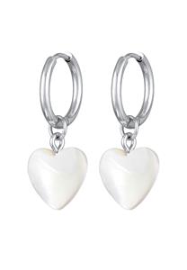 Elli Dames Creools Hart Hanger Goudkleurig met Mossels